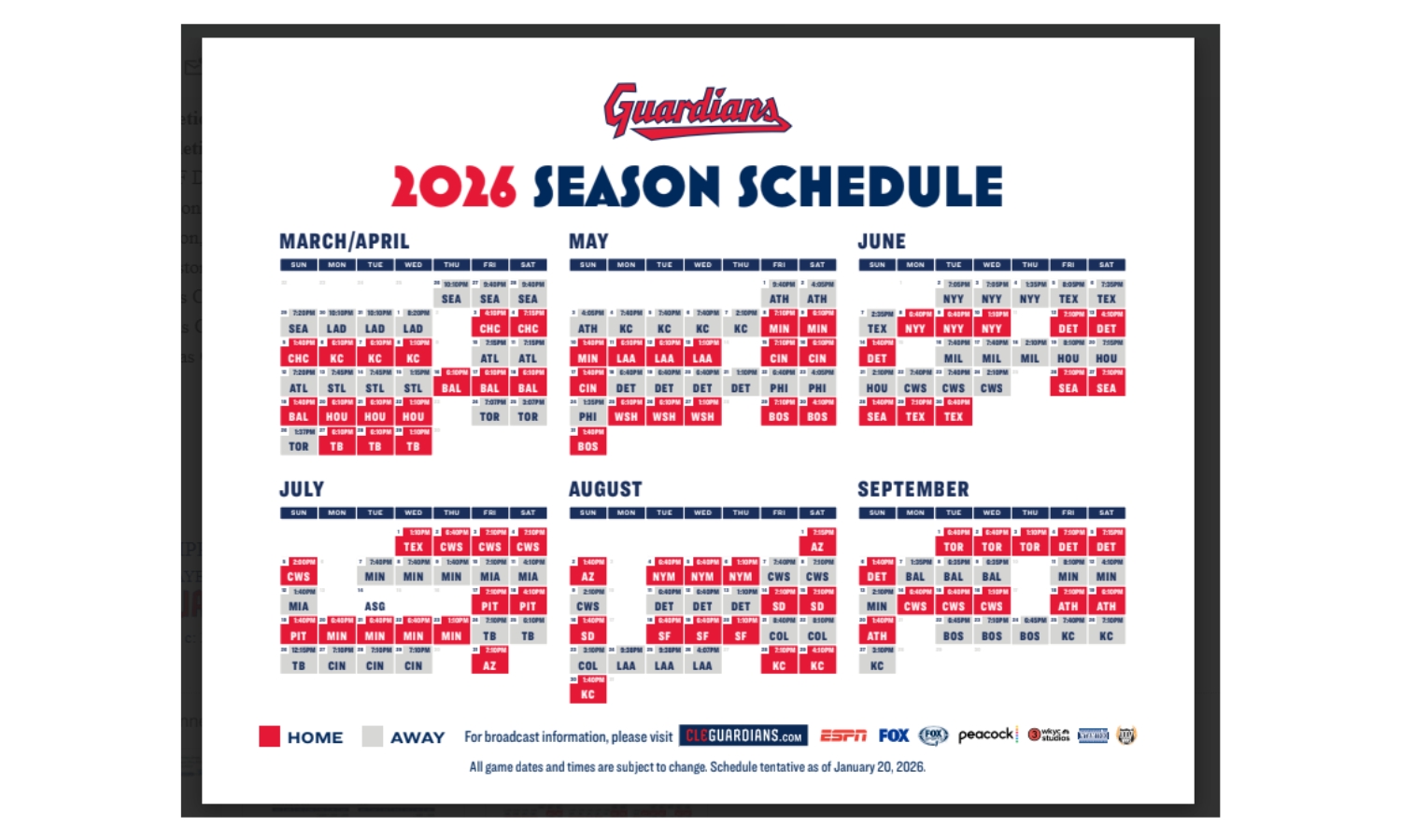 Guardians 2026 schedule horizontal