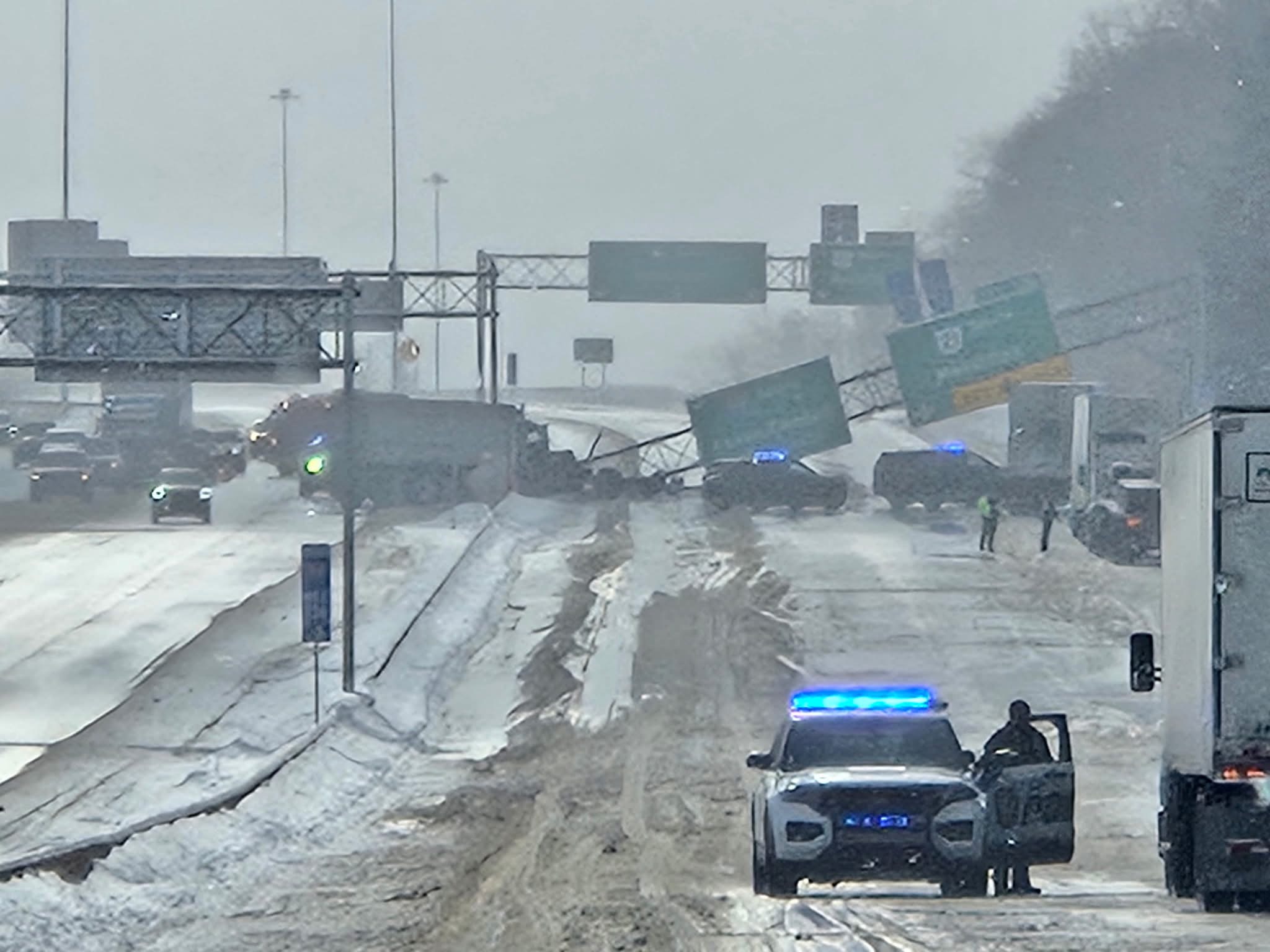 I 77 copley route 18 truss falls