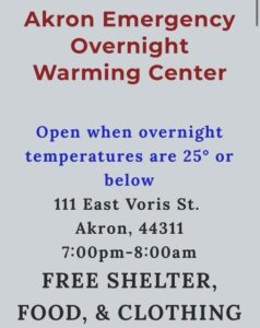 Akron warming center voris street