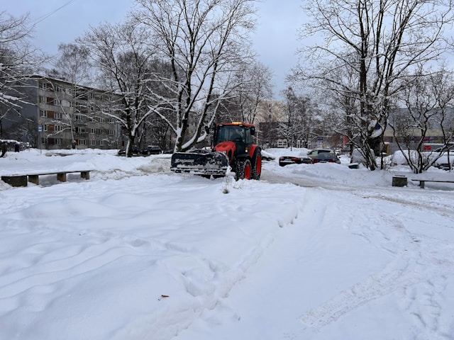 Snow plow unsplash winter driving