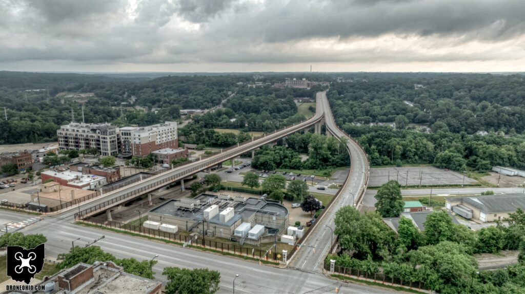 Akron Y bridge Drone Ohio